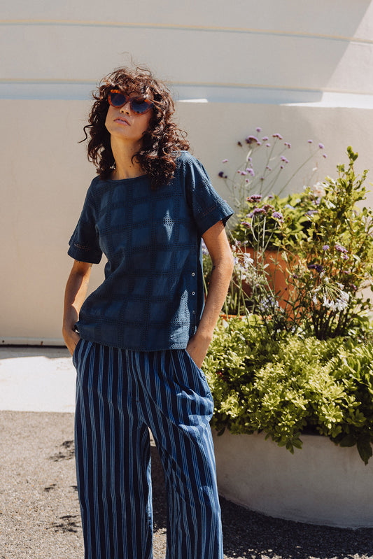 BLUSA ALGODÓN BORDADA
