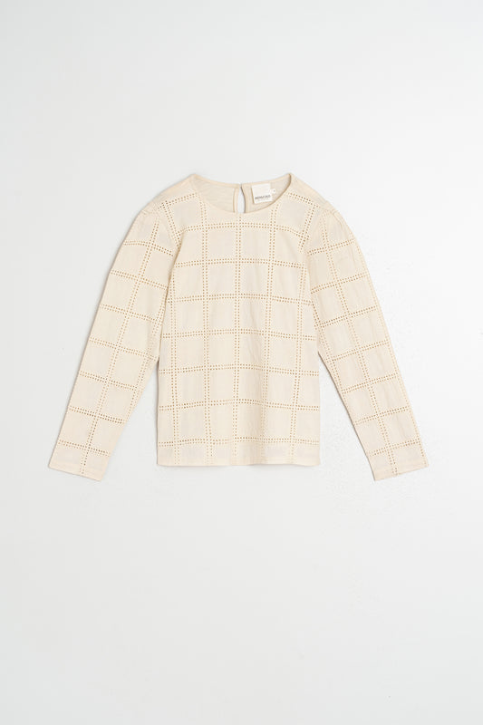 BLUSA COMBINADA BORDADA