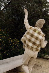 GILET À CARREAUX TEDDY