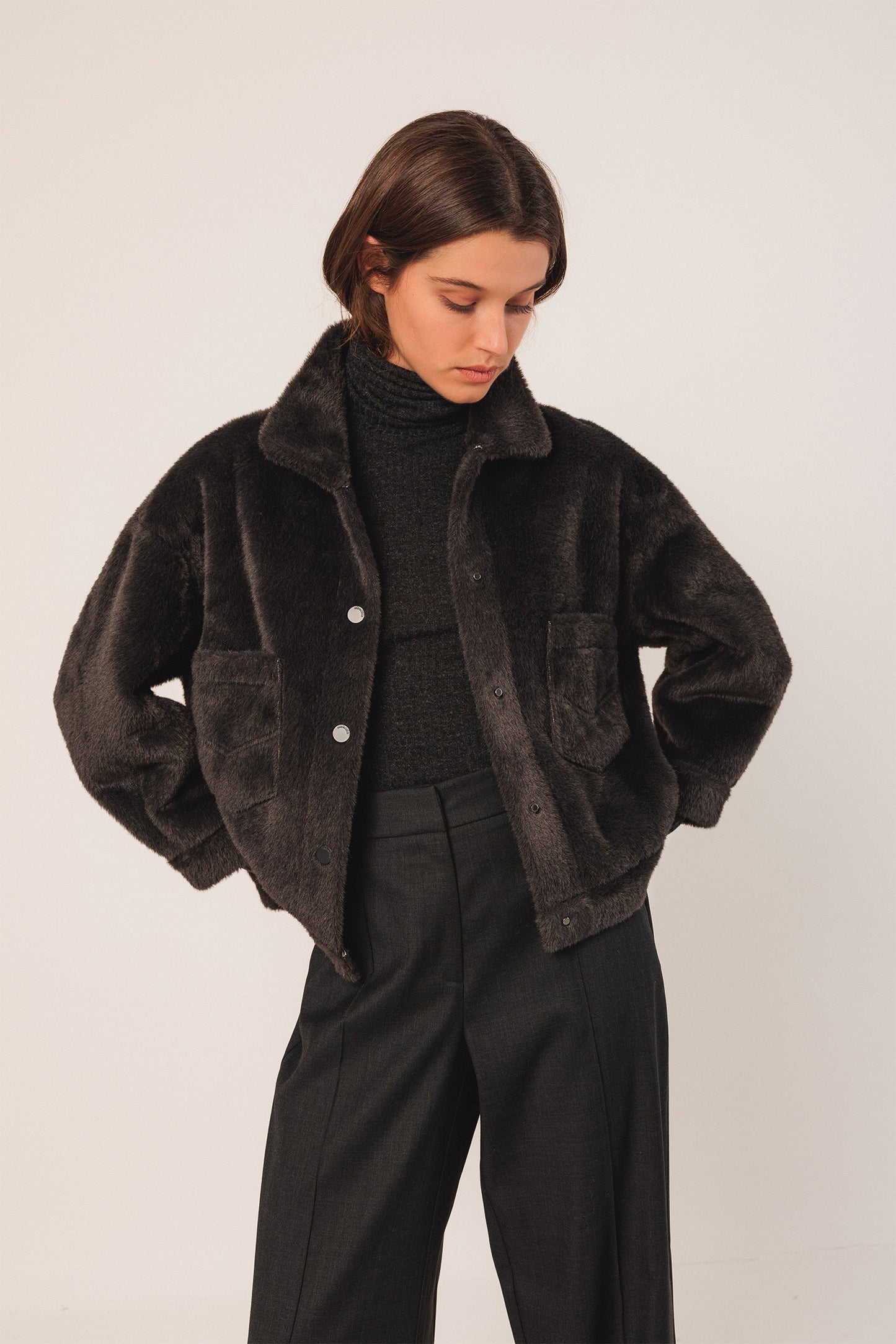 ABRIGO BOXY  DE PELO