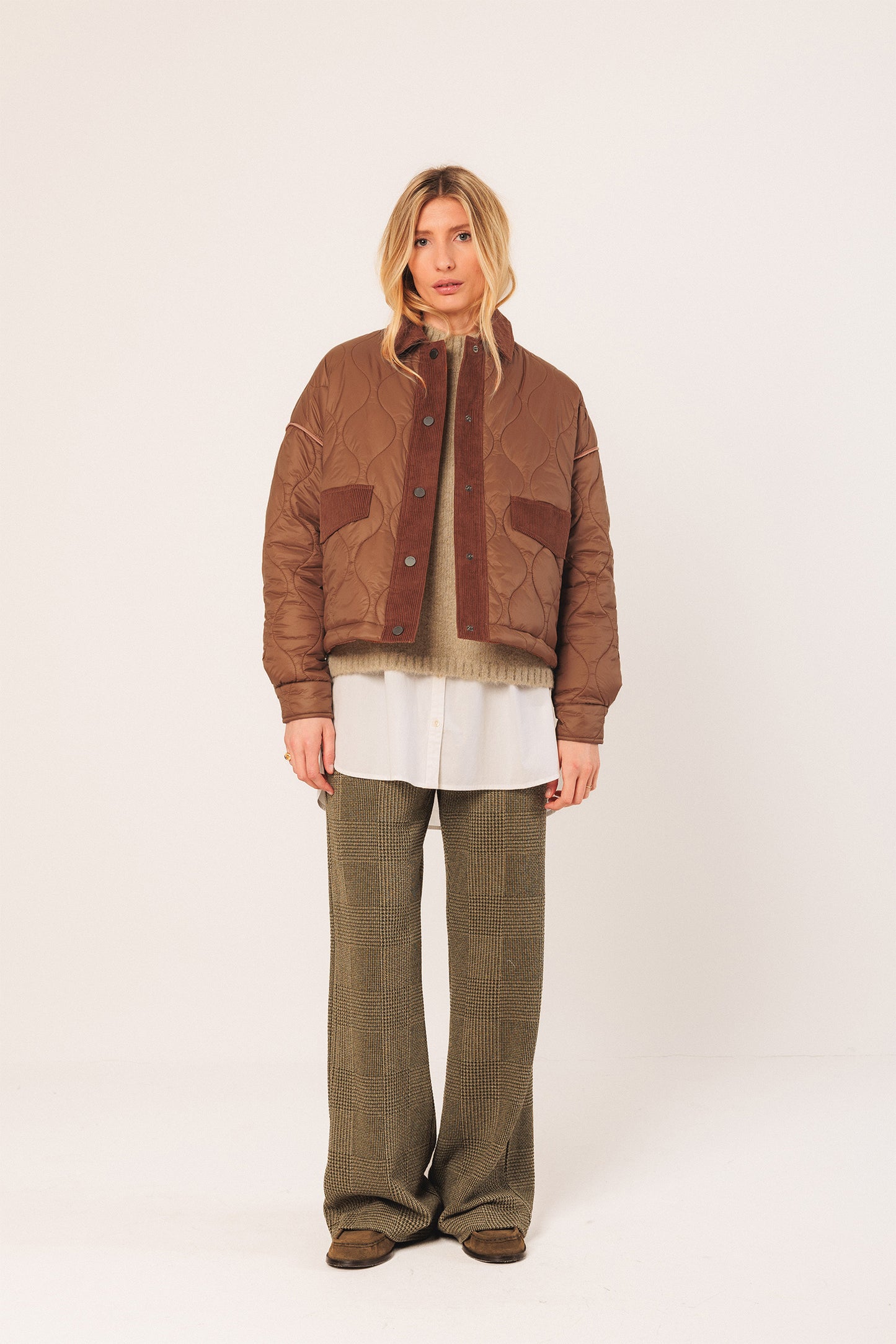 [CL] RETRO QUILTED BIKER JACKET
