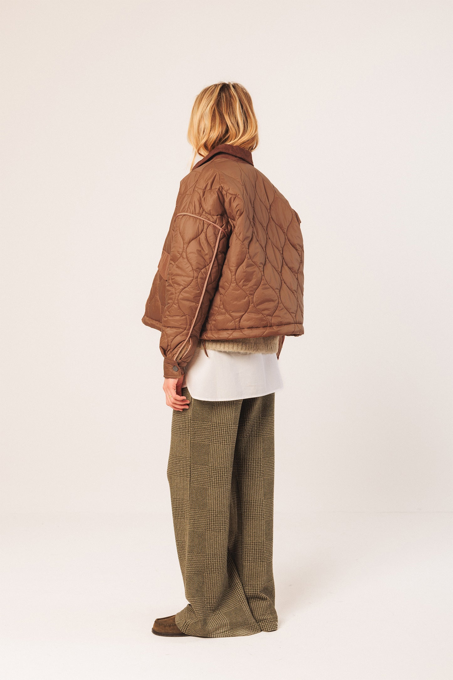 [CL] RETRO QUILTED BIKER JACKET