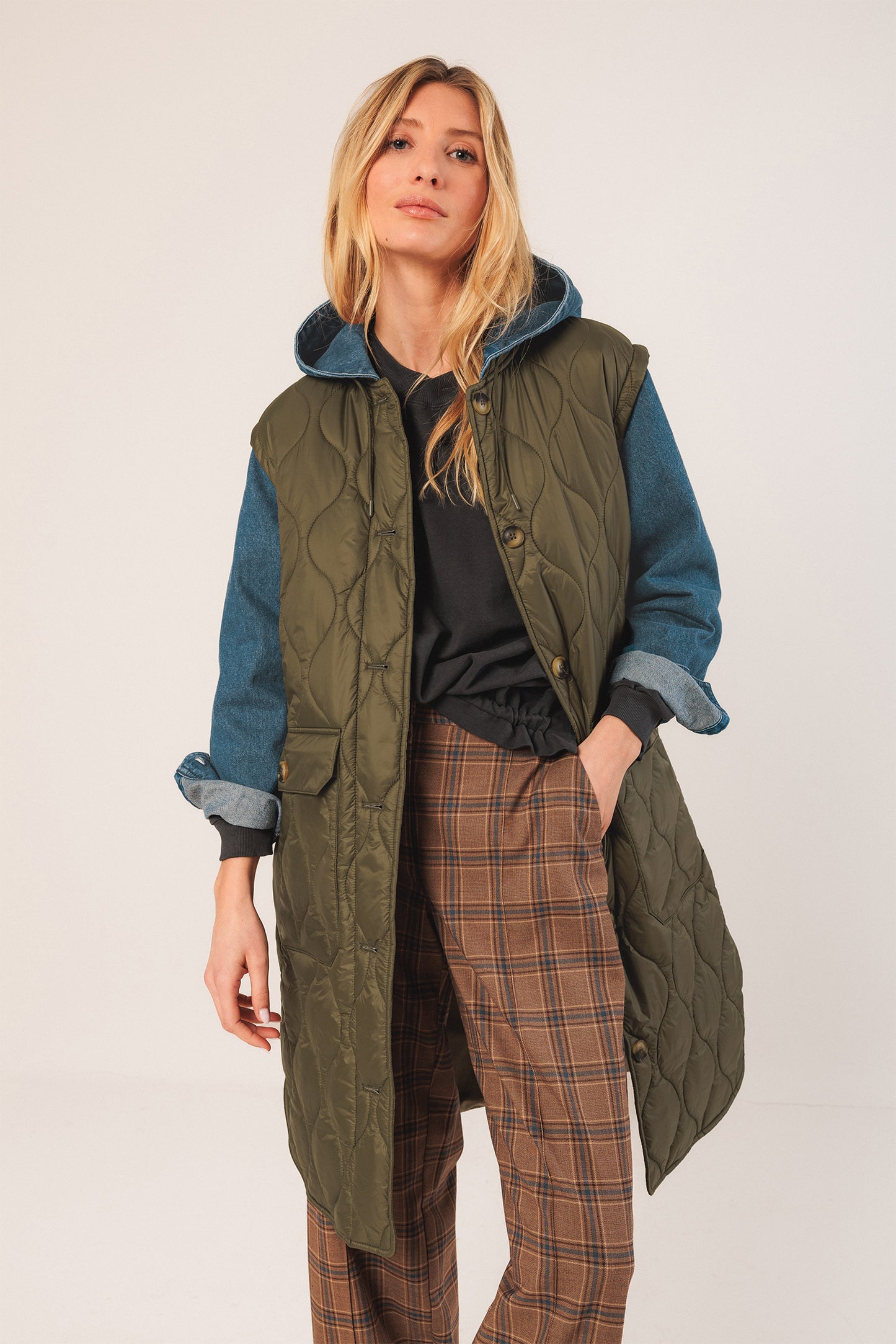 MANTEAU COMBINÉ MATELASSÉ