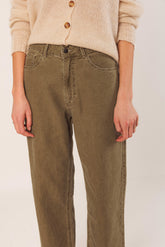 PANTALON EN SERGÉ DÉLAVÉ