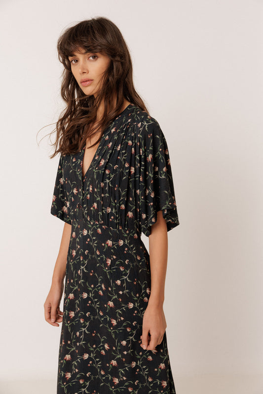LONG FLORAL PRINT DRESS 2