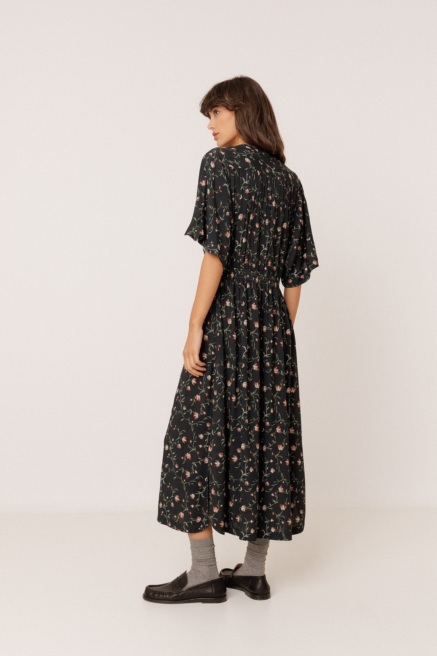 LONG FLORAL PRINT DRESS