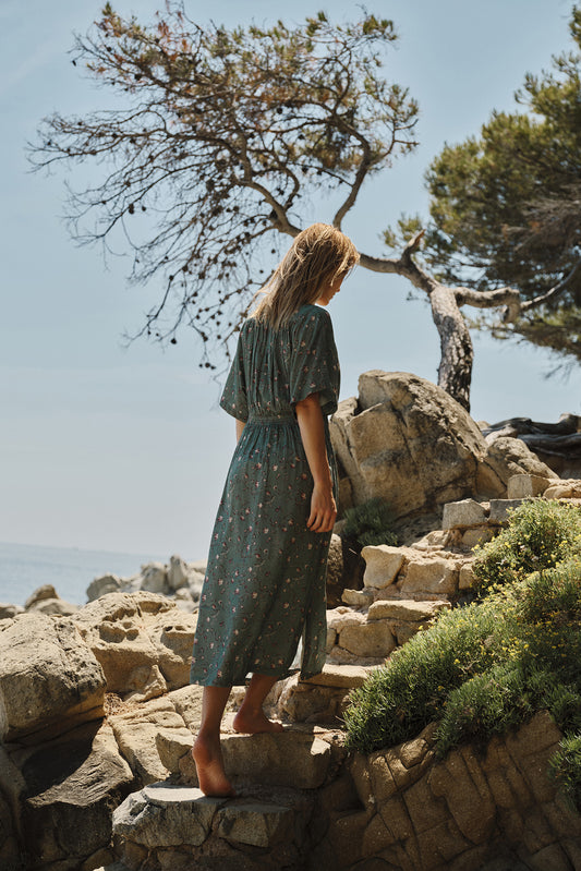 LONG FLORAL PRINT DRESS 2