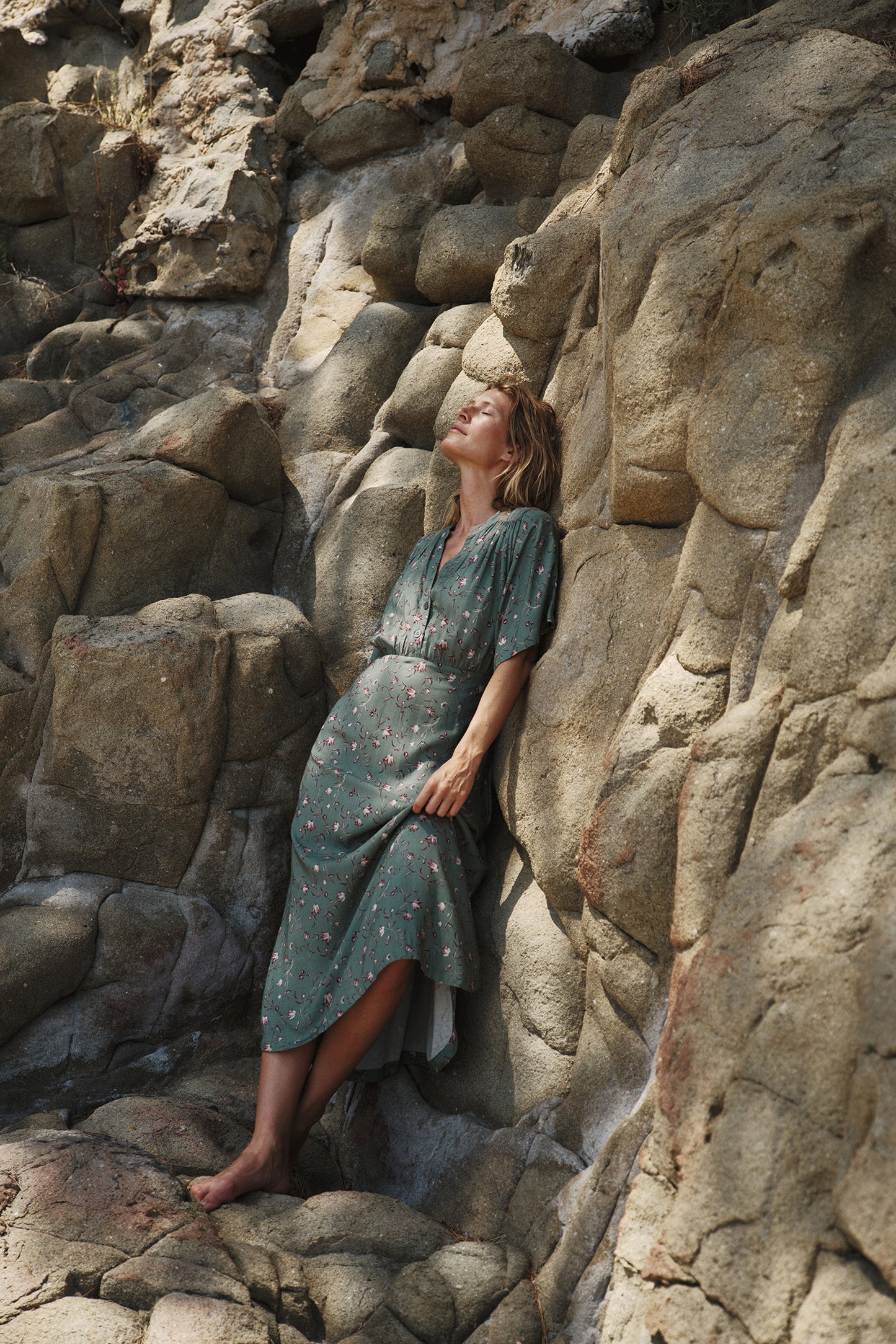 LONG FLORAL PRINT DRESS