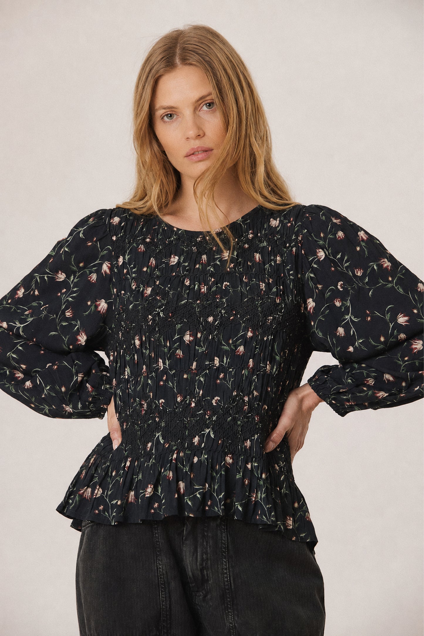 BLUSA SMOCK ESTAMPADO FLORAL