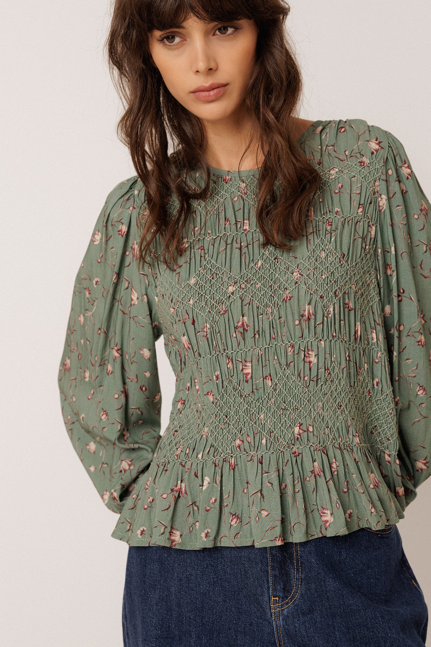 BLOUSE SMOCK FLORALE