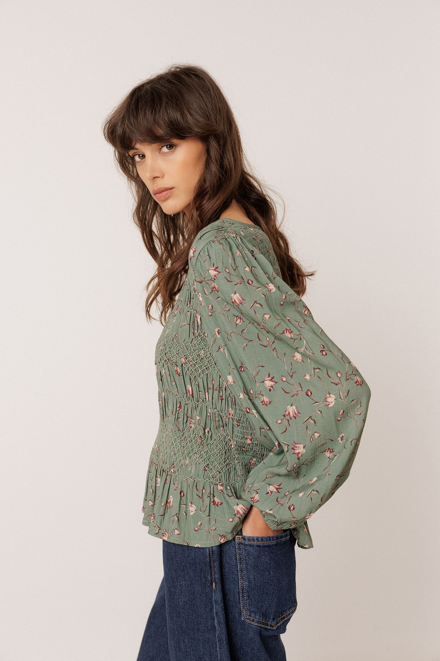 BLOUSE SMOCK FLORALE