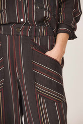 STRIPED CARROT PANTS