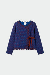 CONTRAST-EMBROIDERY QUILTED JACKET