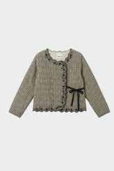 CONTRAST-EMBROIDERY QUILTED JACKET