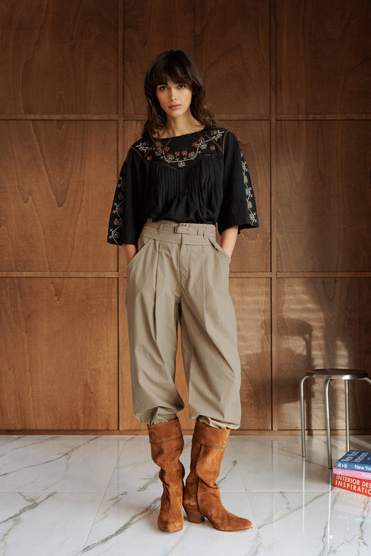 EMBROIDERED-YOKE BLOUSE 4