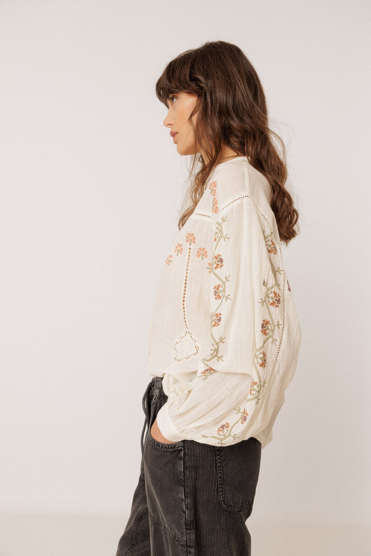 VOLUMINOUS EMBROIDERED SHIRT 2