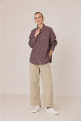 MASCULINE MULTIPOSITION STRIPED SHIRT