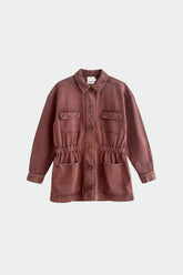 VINTAGE-WASHED HERRINGBONE JACKET