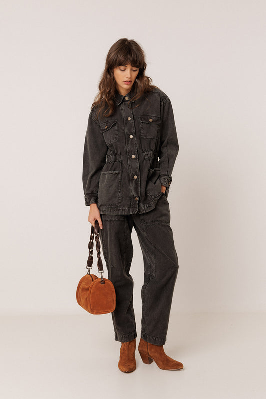 VINTAGE-WASHED HERRINGBONE JACKET 2