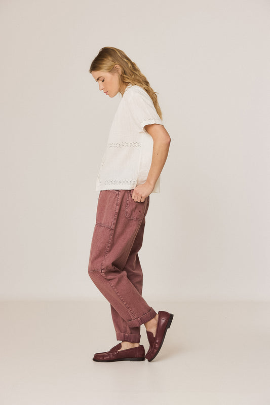HERRINGBONE CARROT PANTS 2
