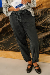 HERRINGBONE CARROT PANTS