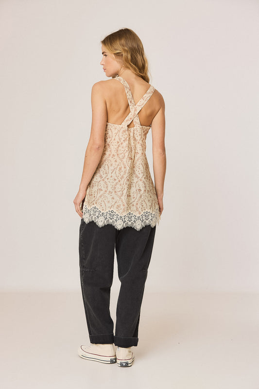 VINTAGE-PRINT LINGERIE TOP 3