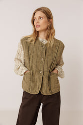 QUILTED COTTON VEST