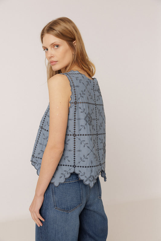 PERFORATED-EMBROIDERY TOP 2