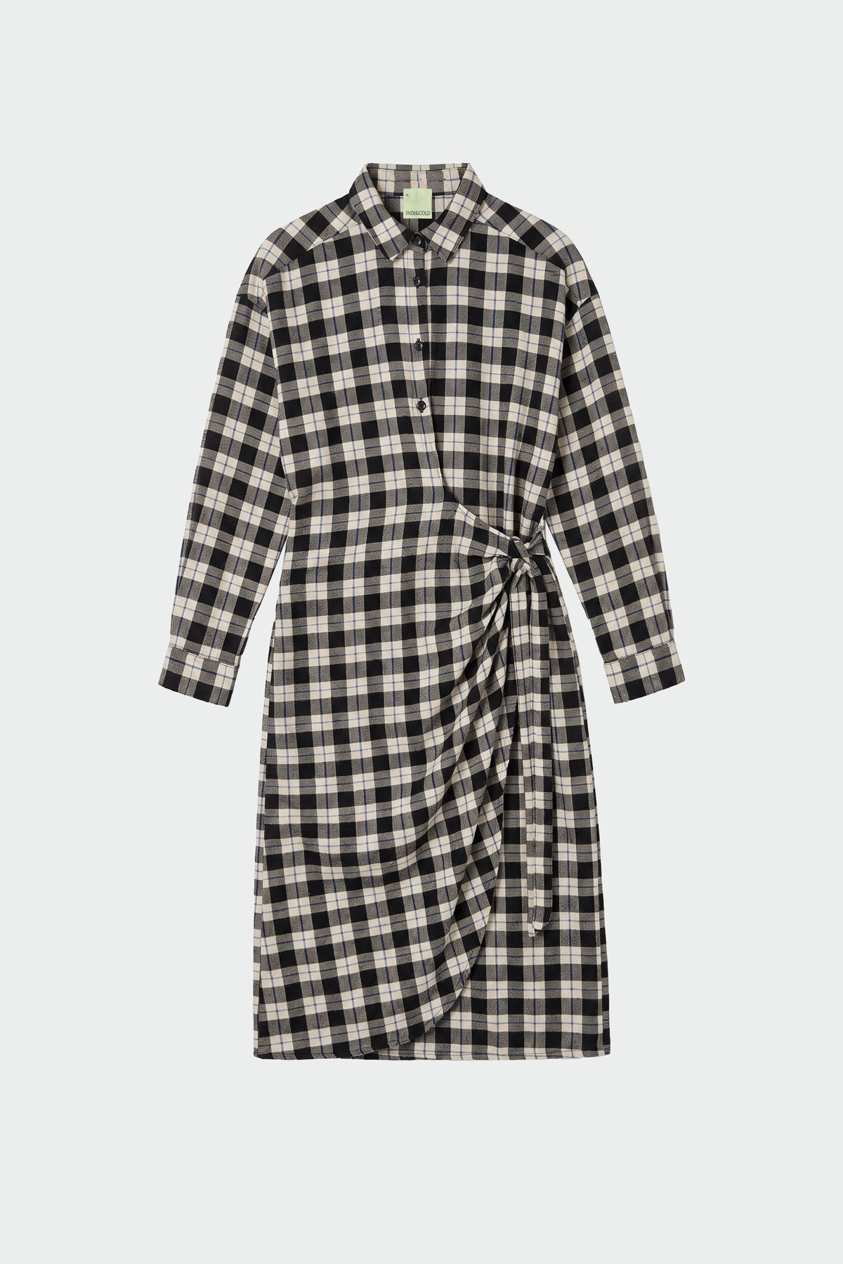 CHECK COTTON GAUZE DRESS