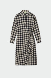CHECK COTTON GAUZE DRESS
