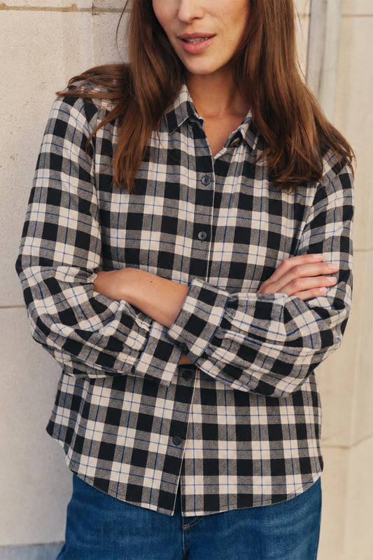CHECKED COTTON GAUZE SHIRT 2