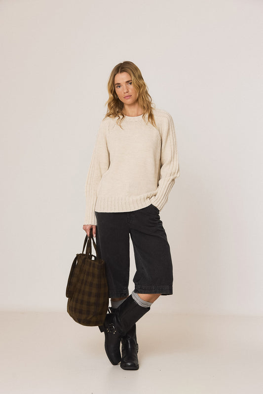 BASIC INVERTED-TEXTURE SWEATER 1