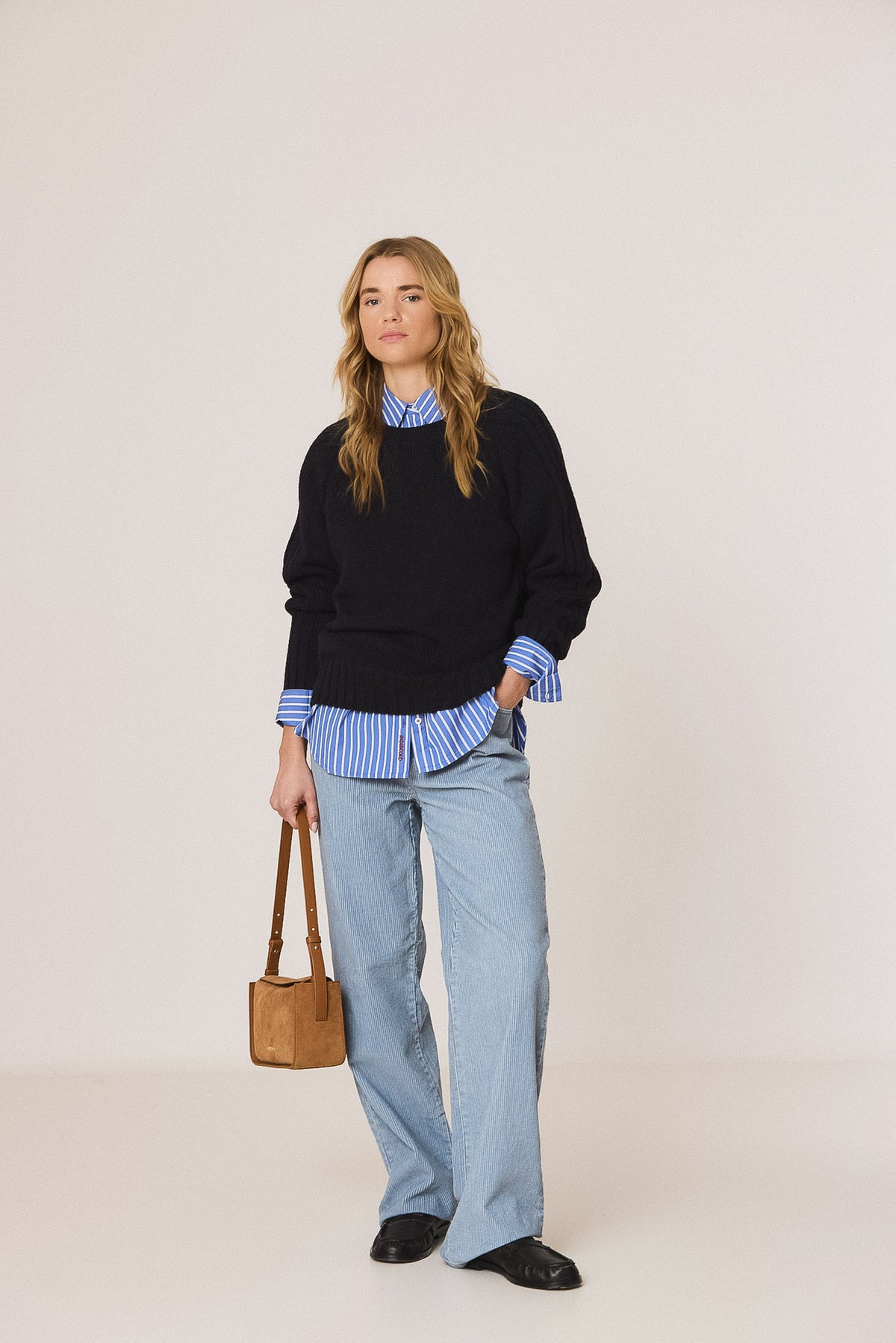 BASIC INVERTED-TEXTURE SWEATER