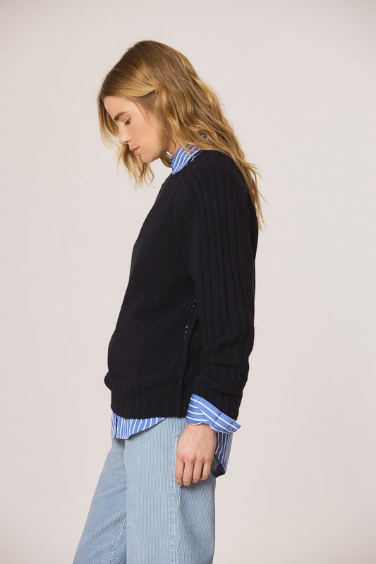 BASIC INVERTED-TEXTURE SWEATER 3