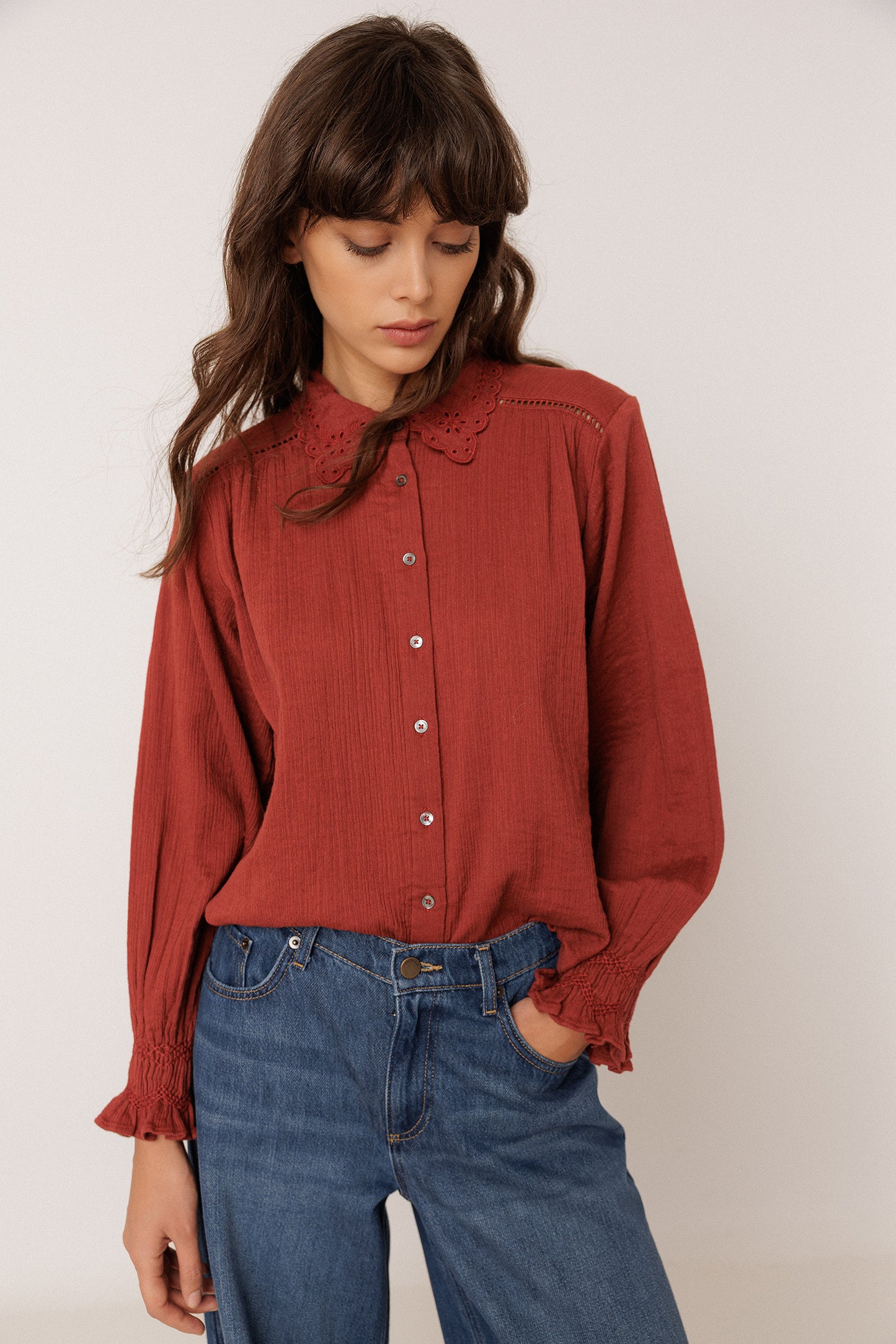ROMANTIC DOUBLE-GAUZE SHIRT