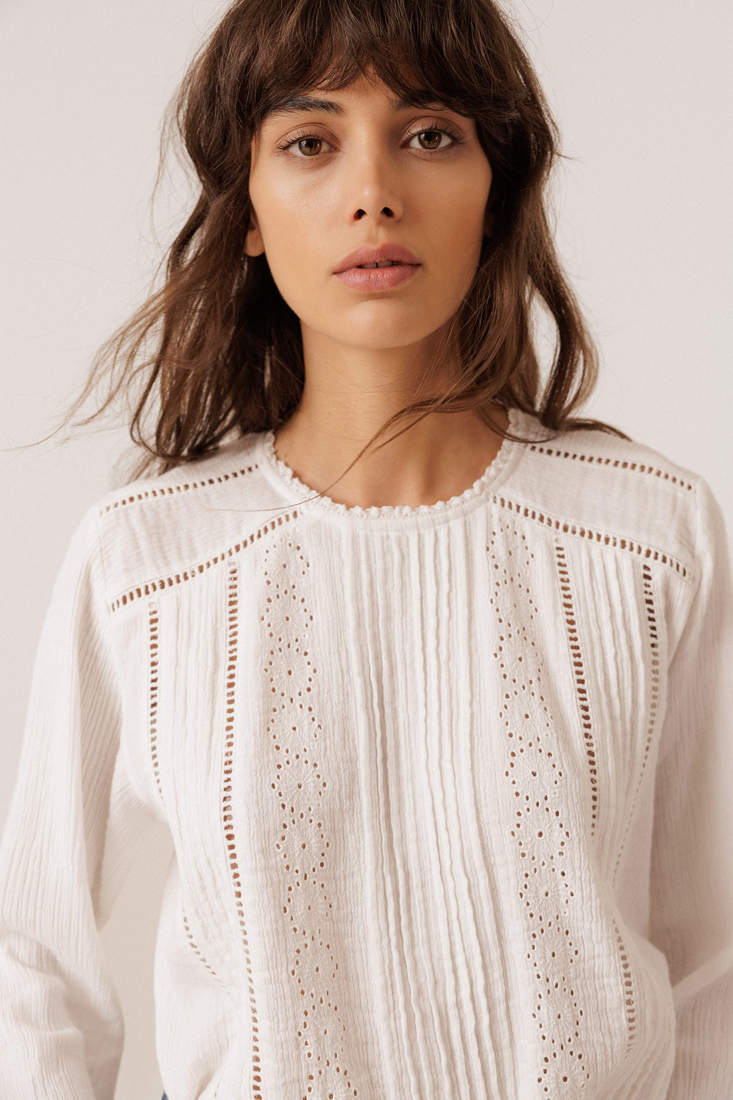 ROMANTIC DOUBLE-GAUZE BLOUSE