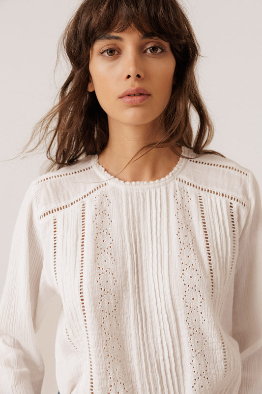 ROMANTIC DOUBLE-GAUZE BLOUSE 1