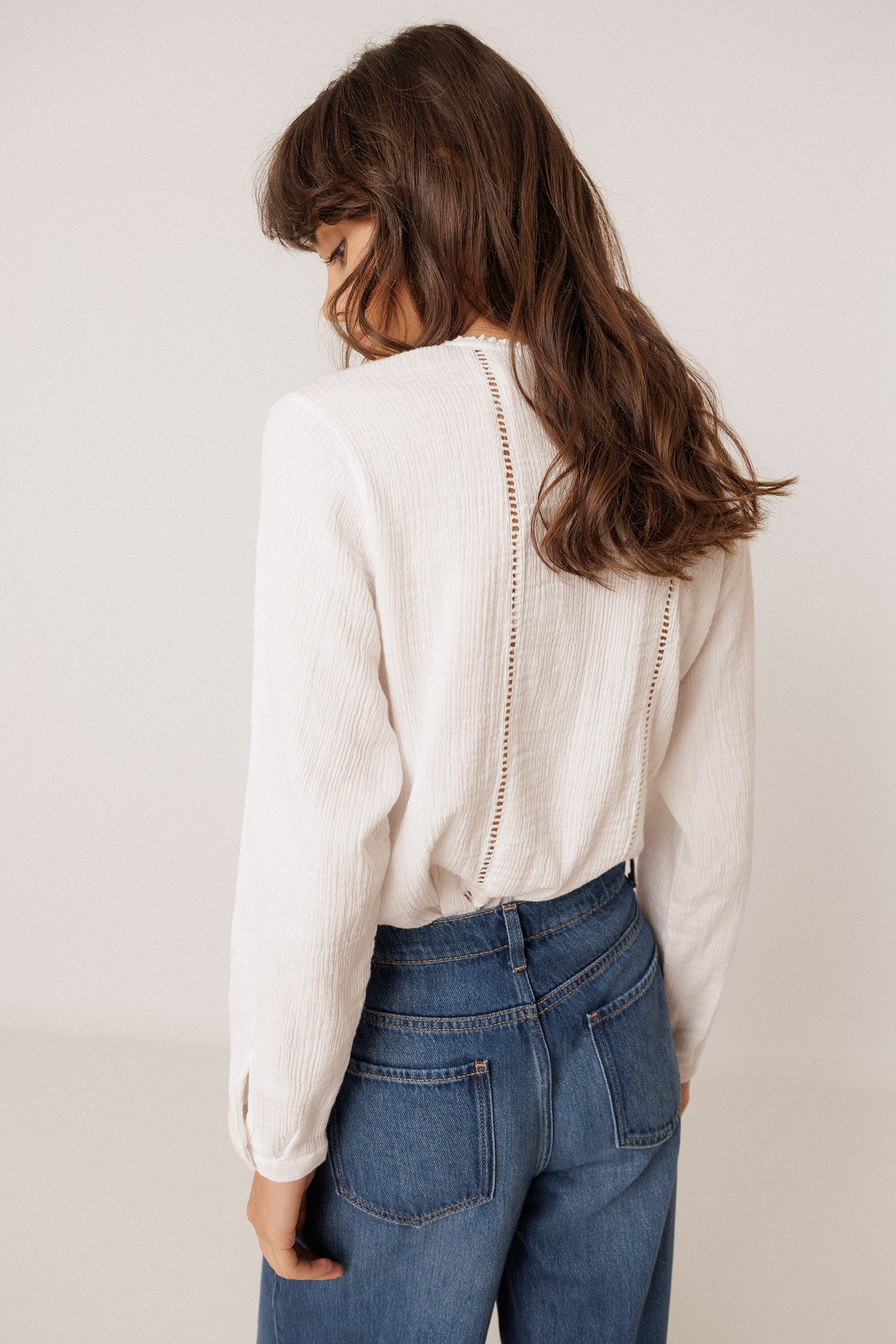 ROMANTIC DOUBLE-GAUZE BLOUSE