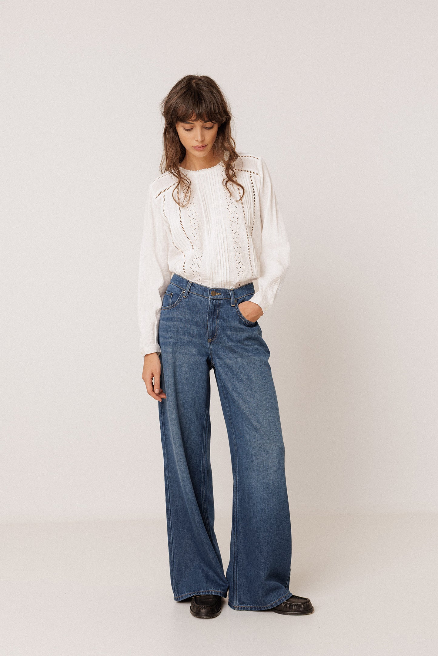 ROMANTIC DOUBLE-GAUZE BLOUSE