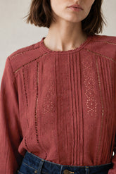 BLUSA ROMÁNTICA DOBLE GASA