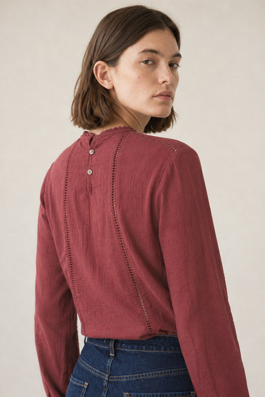 ROMANTIC DOUBLE-GAUZE BLOUSE 3
