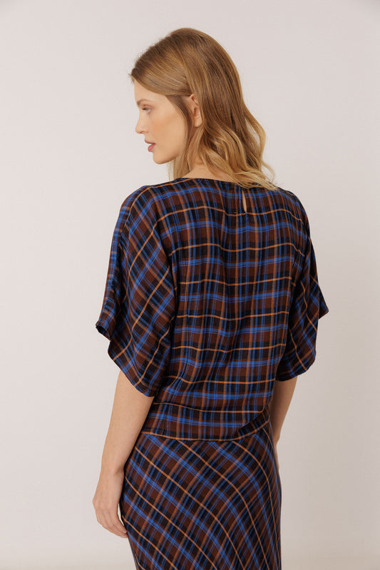 BLUSA CORTA CUADROS MULTICOLOR 3