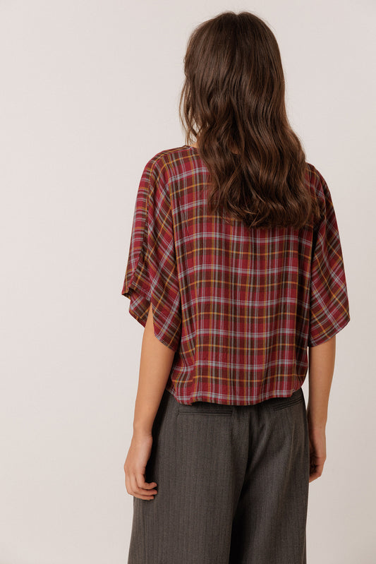 BLUSA CORTA CUADROS MULTICOLOR 3