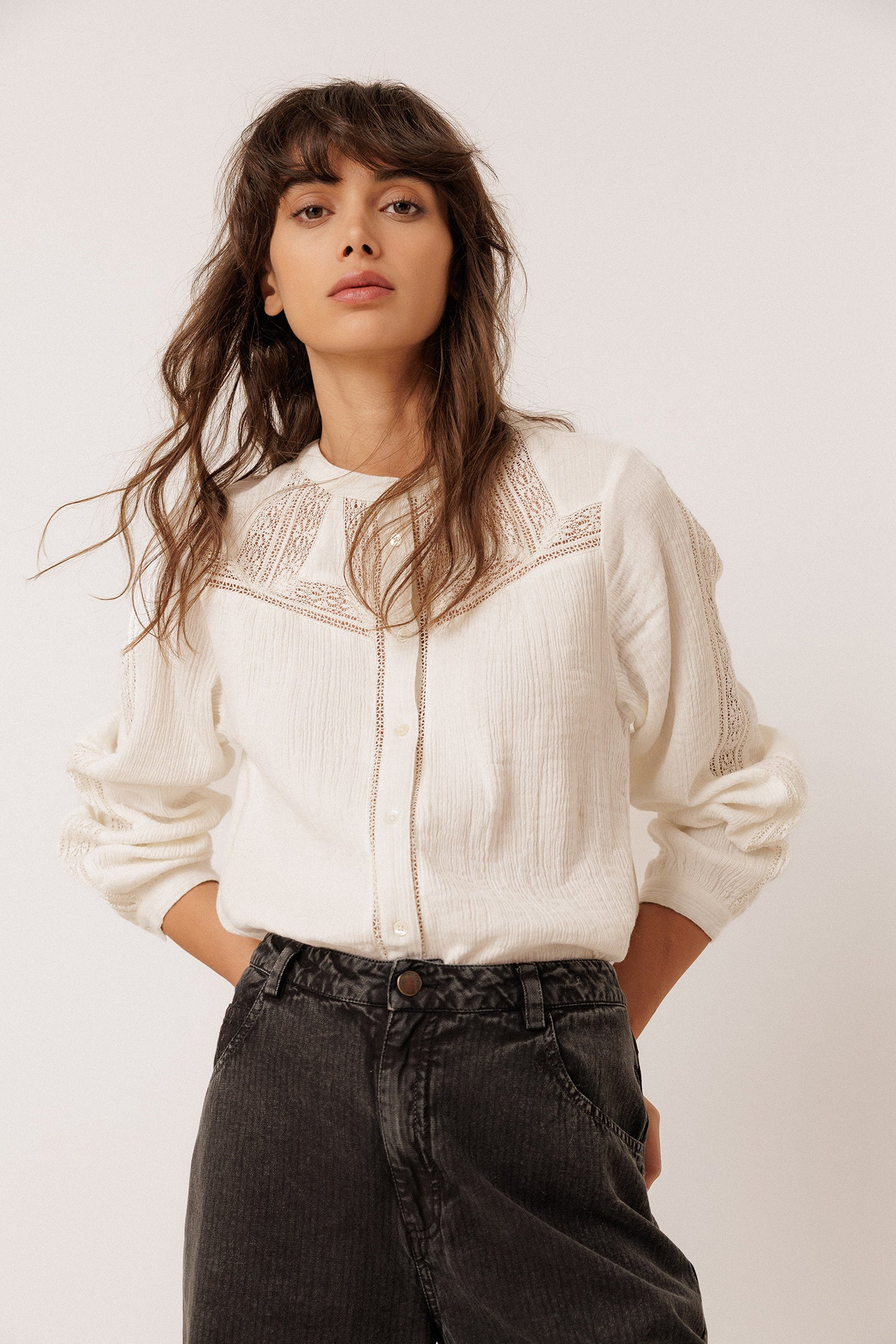 COMBINATION SHIRT WITH LACE