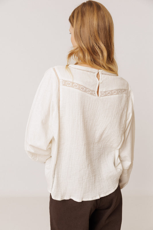 COMBINATION BLOUSE WITH CONTRAST EMBROIDERY 5