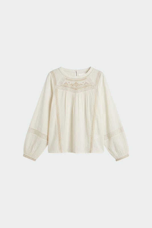 COMBINATION BLOUSE WITH CONTRAST EMBROIDERY 6