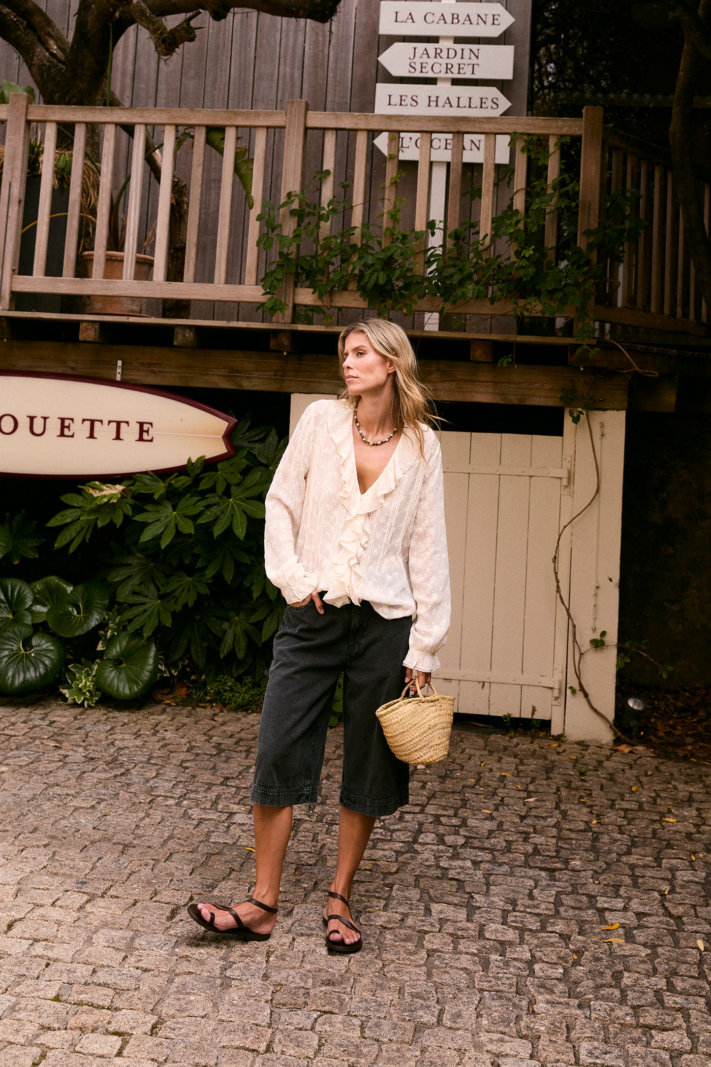 EMBROIDERED ROMANTIC RUFFLE SHIRT