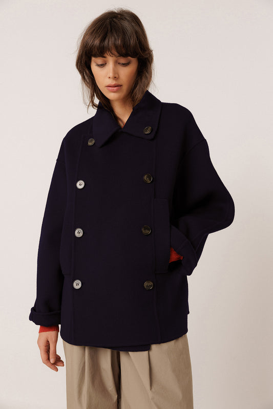 DOUBLE-BREASTED WOOL COAT 1