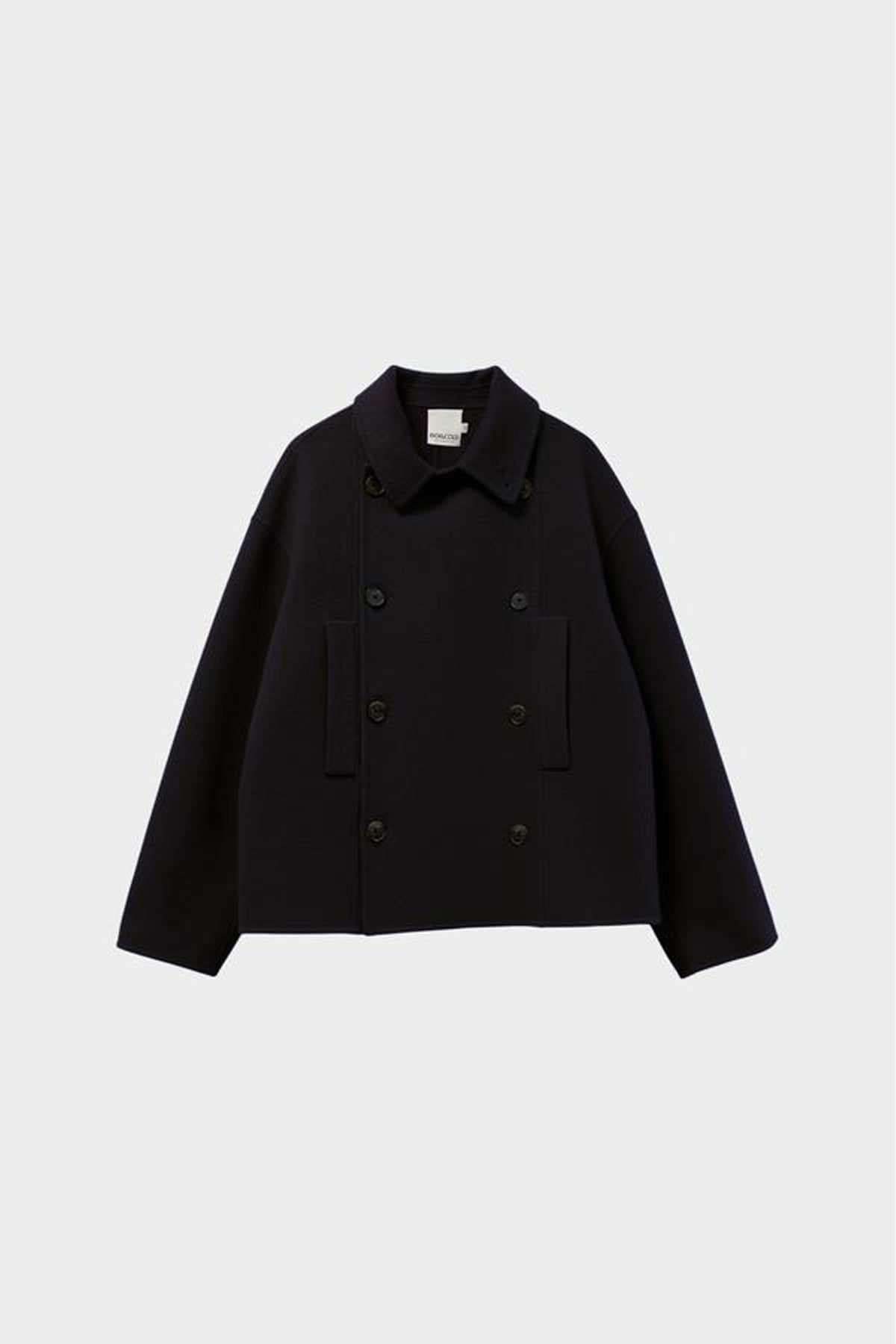 DOUBLE-BREASTED WOOL COAT