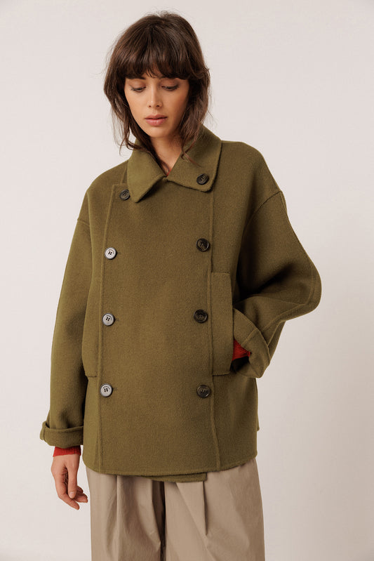 DOUBLE-BREASTED WOOL COAT 2